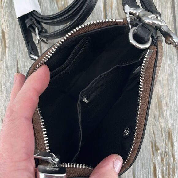 Coach Teri Mini Crossbody Bag In Signature Canvas With Bow Print Purse - Picture 5 of 9